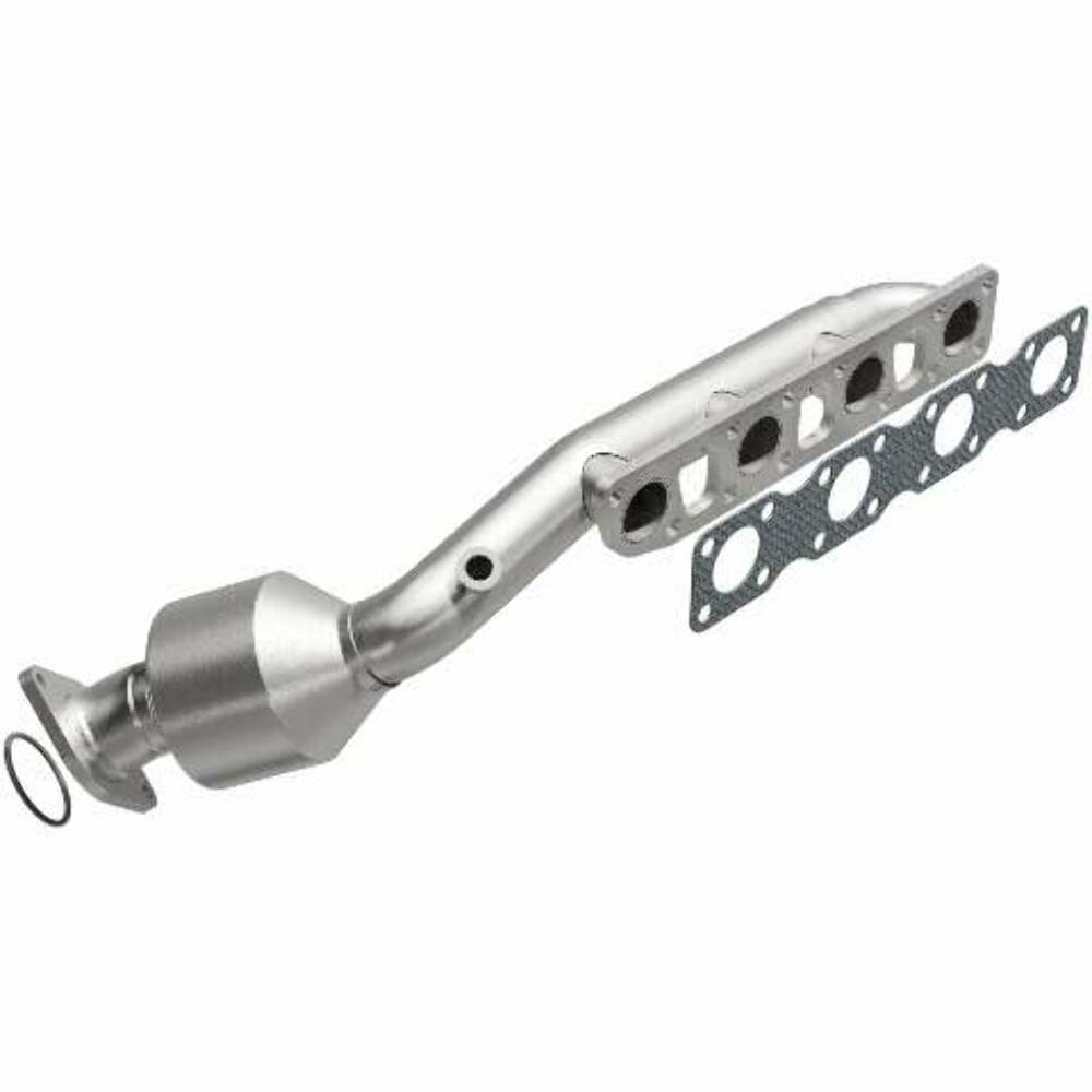 MagnaFlow direct-fit catalytic converter fits 2003-2004 INFINITI M45 and 2003-2006 INFINITI Q45, this and 2003-2004 M45 V8 4.5 4.5 inch inlet/outlet stainless steel CARB compliant