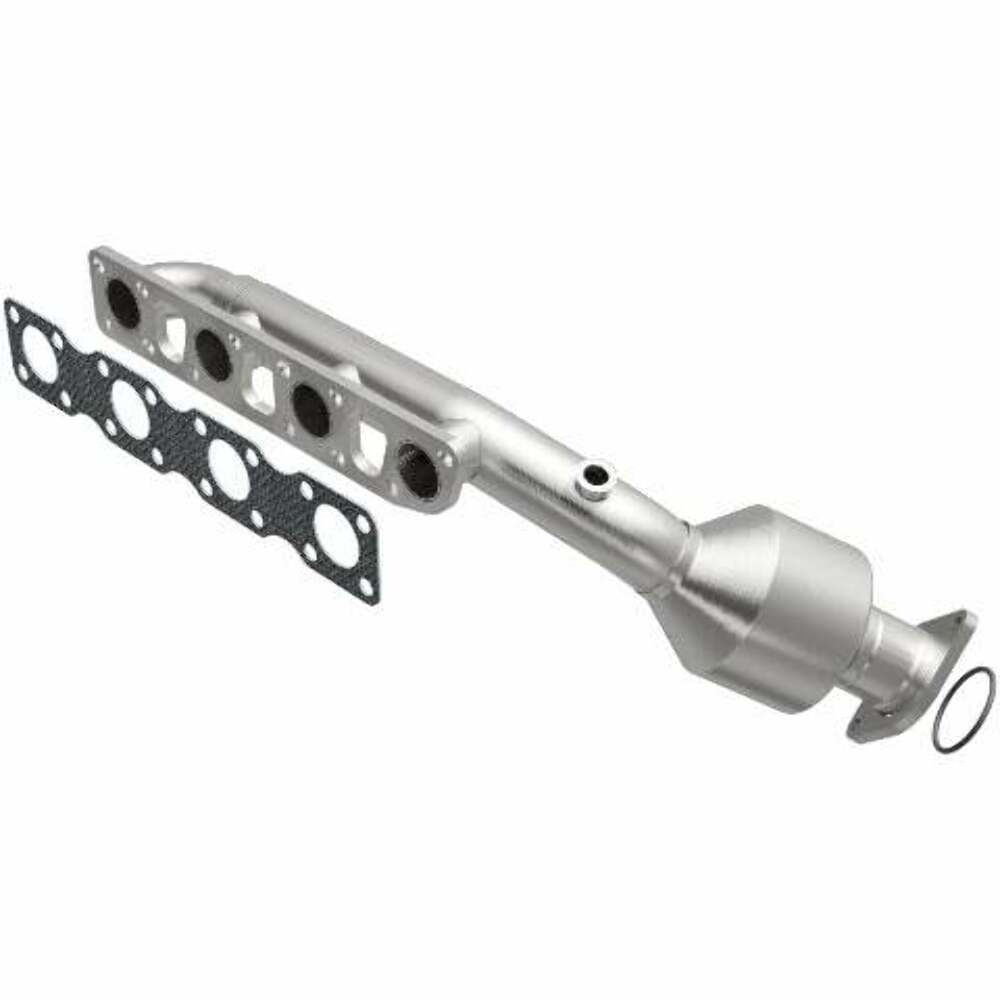MagnaFlow direct-fit catalytic converter fits 2003-2004 INFINITI M45 and 2003-2006 INFINITI Q45, this and 2003-2004 M45 V8 4.5 4.5 inch inlet/outlet stainless steel CARB compliant
