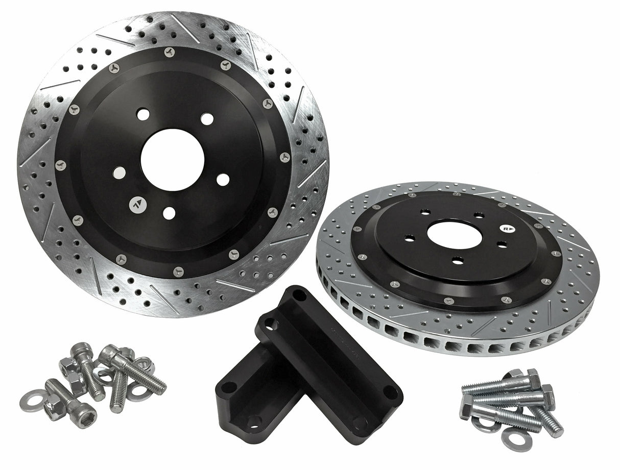 2004-2009 XLR EradiSpeed Plus Disc Brake Rotors Rear 2302021 slotted