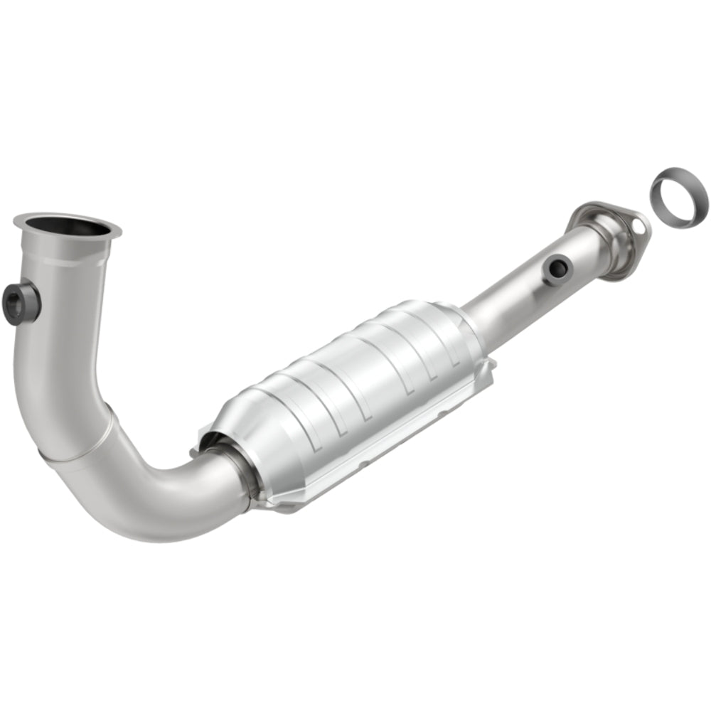 MagnaFlow direct-fit catalytic converter fits 2004 Liberty passenger side front passenger side stainless steel CARB compliant OBDII 49583