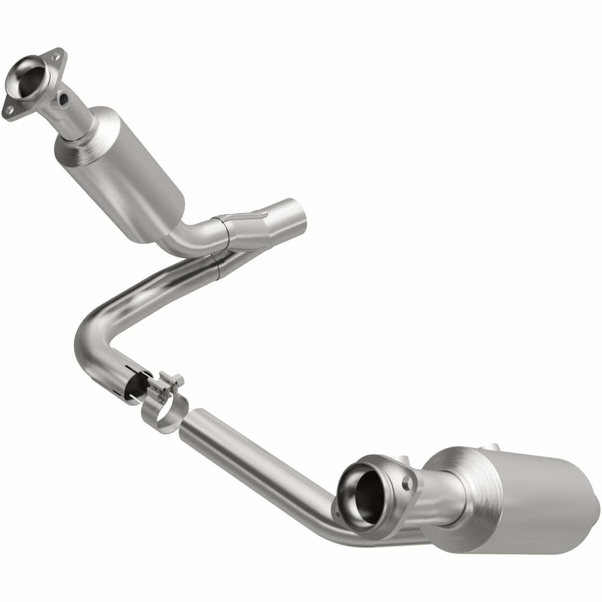 MagnaFlow direct-fit catalytic converter fits 2007-2009 Dodge Dakota and Mitsubishi Raider. Hardware is included to eliminate the hassle of working with corroded factory parts and