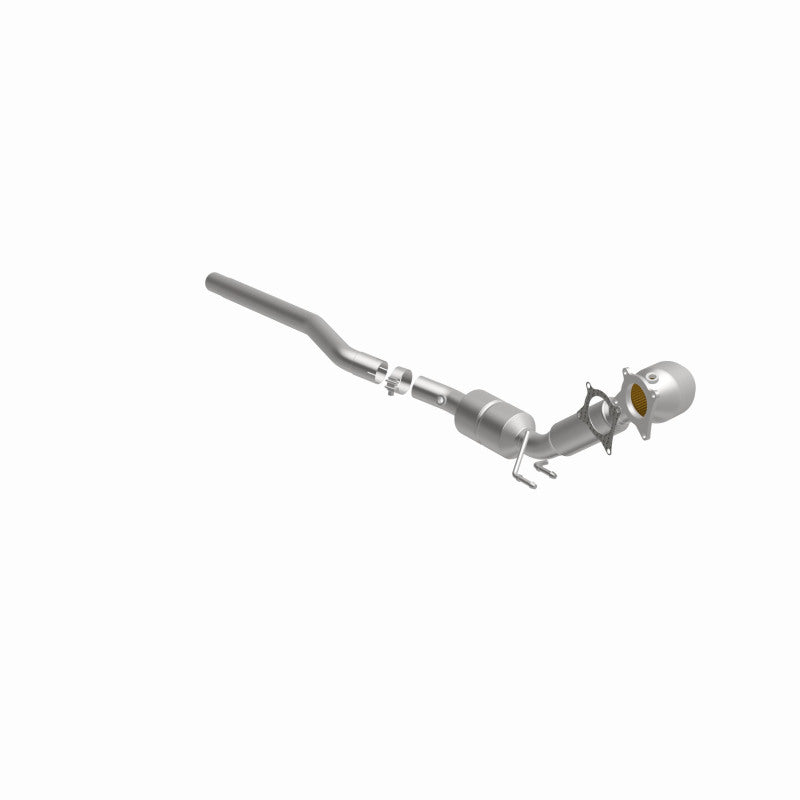 MagnaFlow direct-fit catalytic converter fits 2008 Volkswagen GTI, 2008 Volkswagen Jetta, and more, this and 2008 Audi A3 2.0L stainless steel CARB compliant 551165