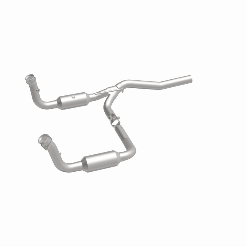 MagnaFlow direct-fit catalytic converter fits 2007-2008 Dodge Nitro and 2008 Jeep Liberty. Hardware is included to eliminate the hassle of working with corroded factory parts and 2