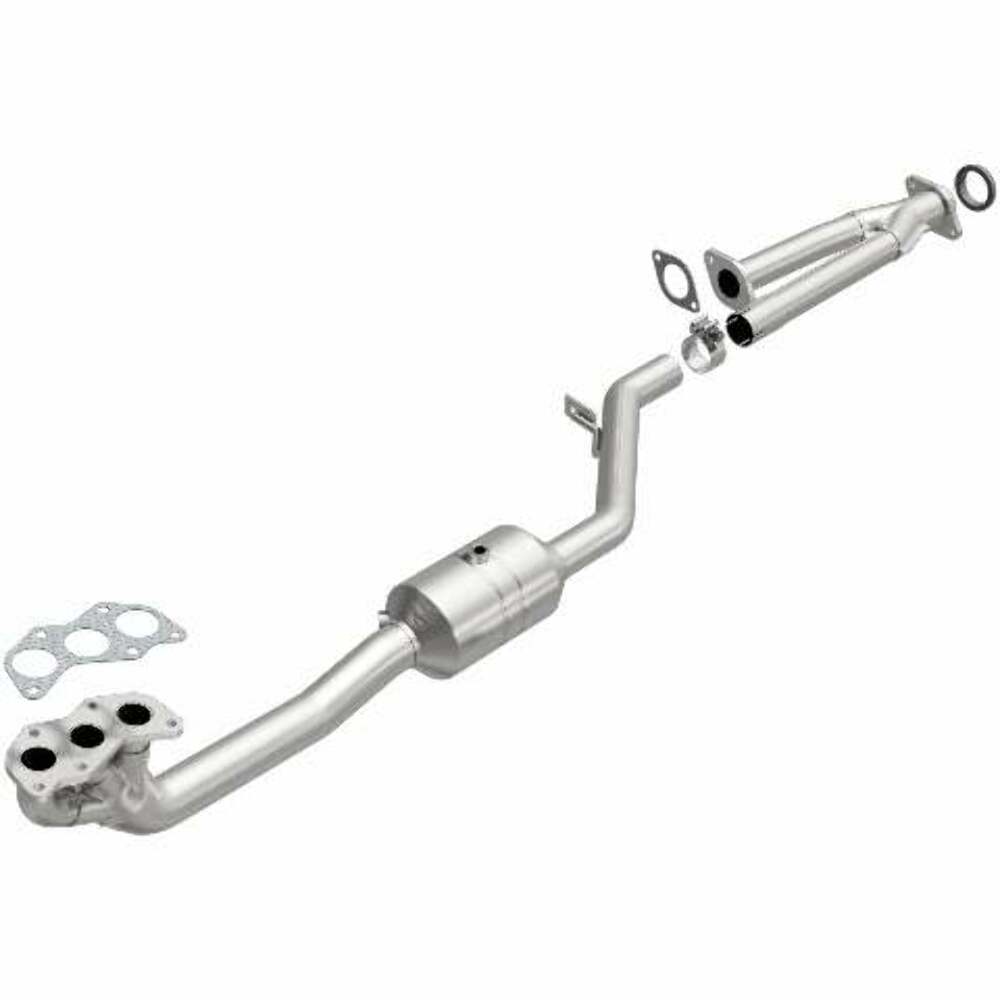 MagnaFlow direct-fit catalytic converter fits 2010-2015 Subaru Outback, Subaru Legacy, and more, this and 2010-2014 Legacy 3.6 L stainless steel CARB compliant 52202