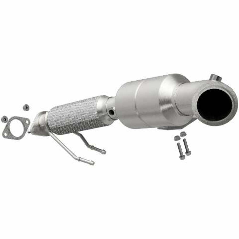 MagnaFlow direct-fit catalytic converter fits 2013-2016 Ford Fusion and Lincoln MKZ, this and 2014 Ford Fusion 2.0L T 2.0L stainless steel CARB compliant OBDII 51339