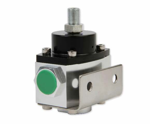 Mr. Gasket fuel pressure regulator fuel pressure range is 4.5 9 PSI aluminum 2015