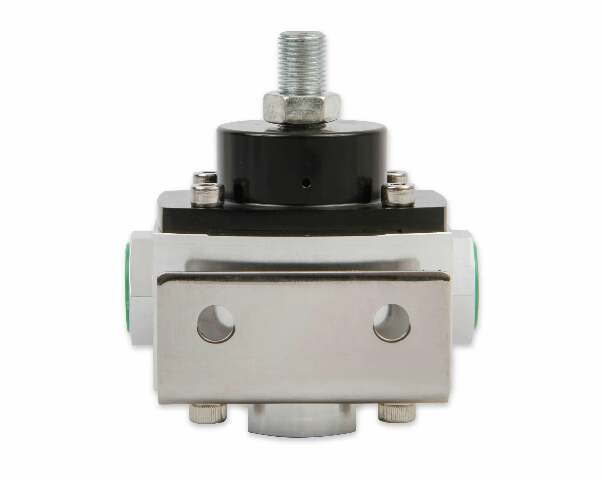 Mr. Gasket fuel pressure regulator fuel pressure range is 4.5 9 PSI aluminum 2015