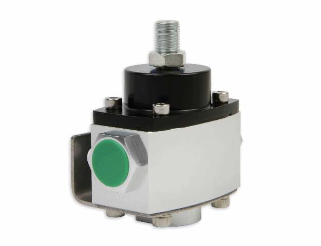 Mr. Gasket fuel pressure regulator fuel pressure range is 4.5 9 PSI aluminum 2015