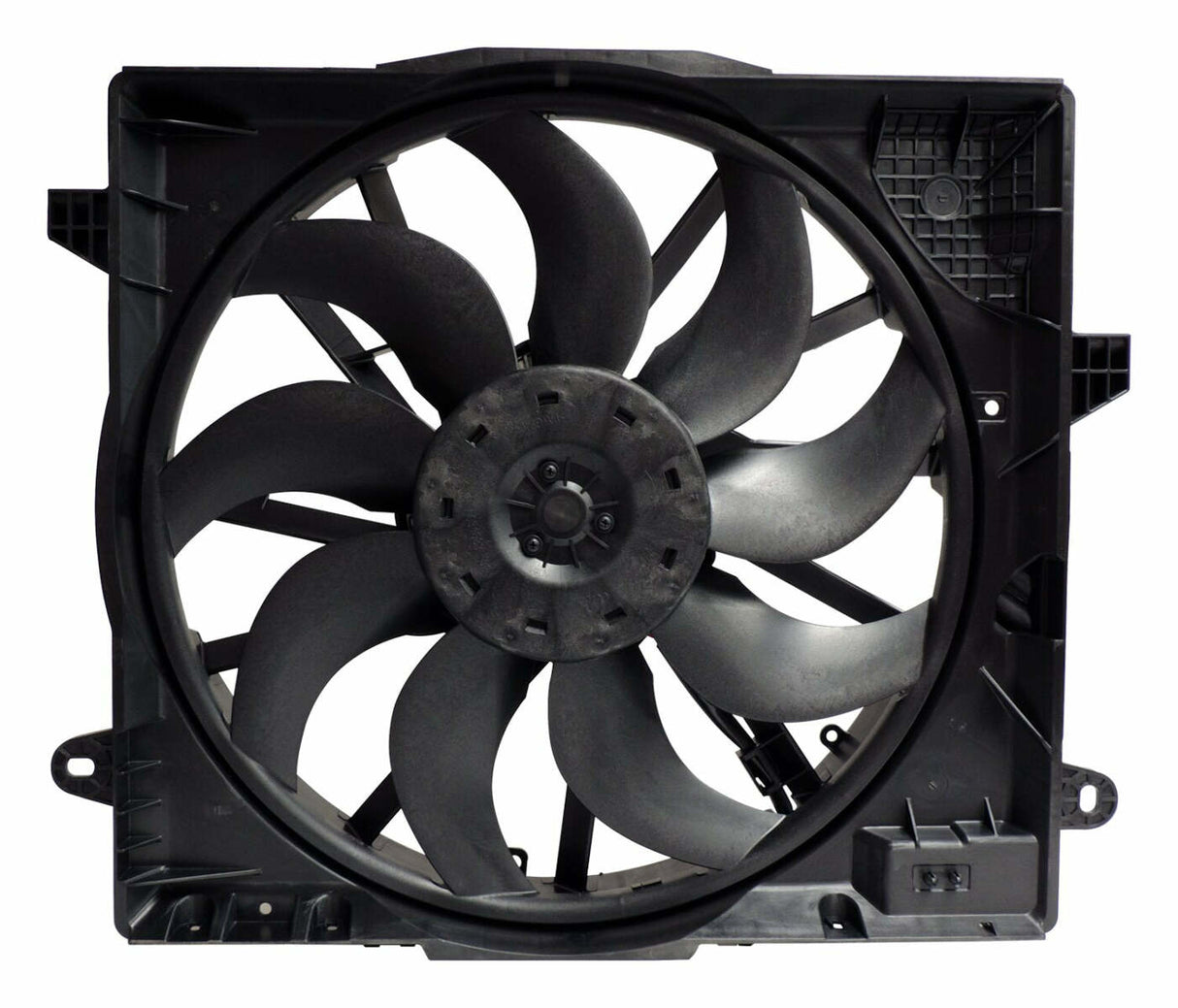 2018-2025 Jeep Wrangler JL w/2.0L Engine Cooling Fan Module 68272755AD-CRN black