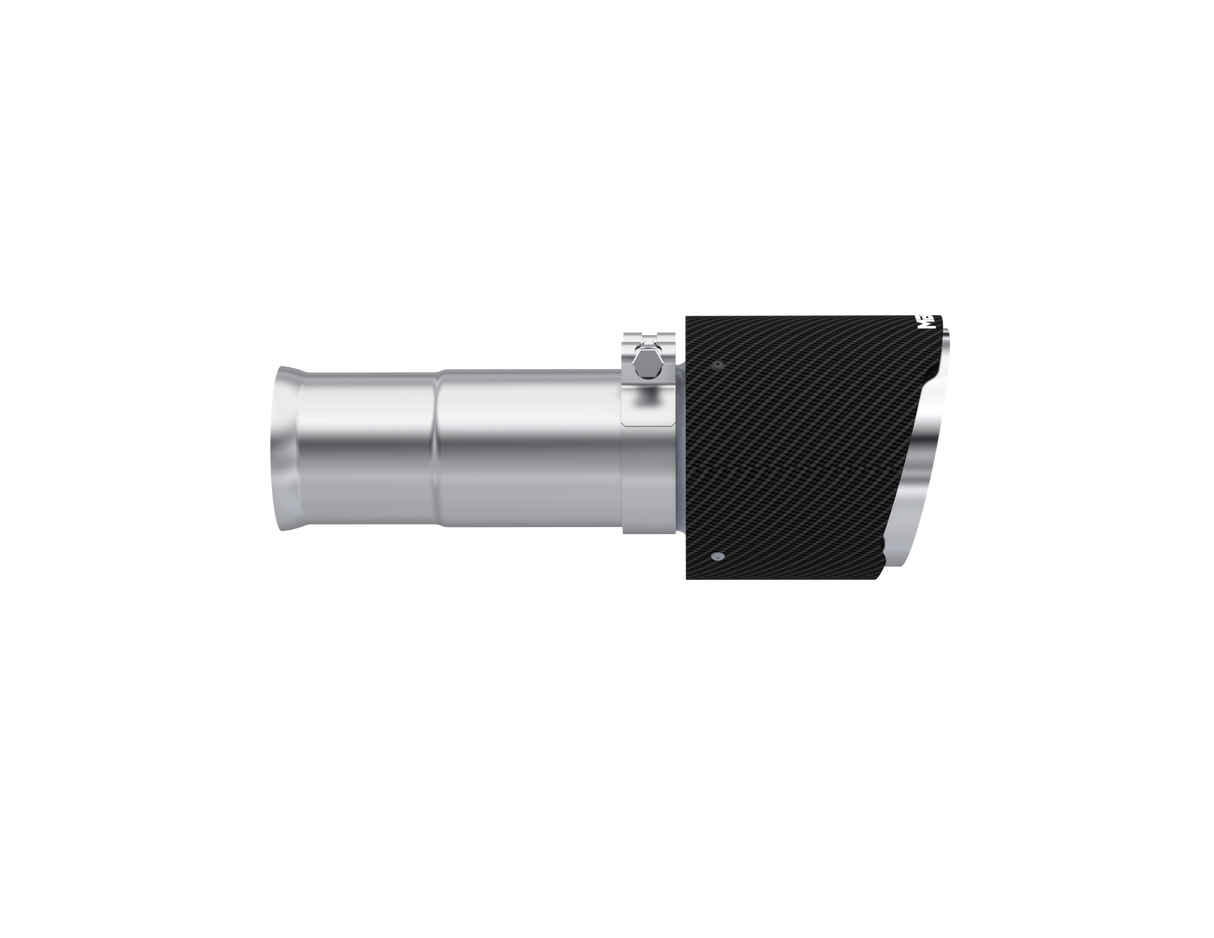 MBRP performance muffler fits Ram 1500 T304 stainless steel black coated carbon fiber tip T5204CF 5 inch inlet/outlet