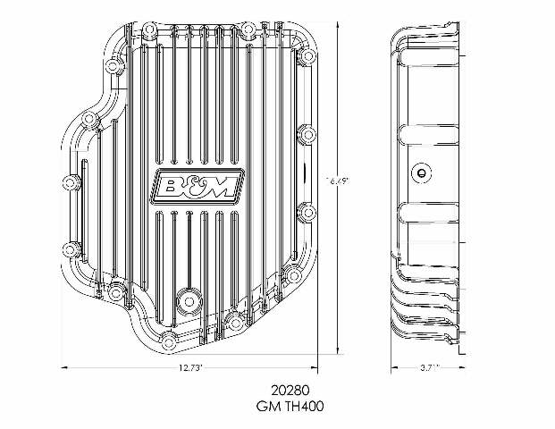 Hi-Tek Deep Trans Pan for GM TH400 Transmission aluminum