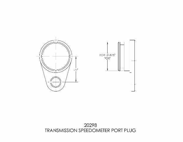 TRANSMISSION SPEEDOMETER PORT PLUG billet aluminum stainless steel