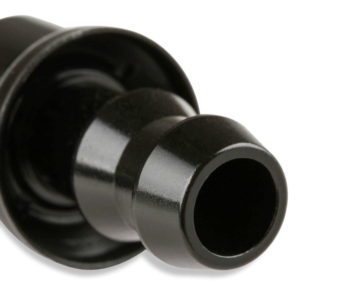 Mr. Gasket 6 AN 90 degree push on hose ends black BL aluminum 209006