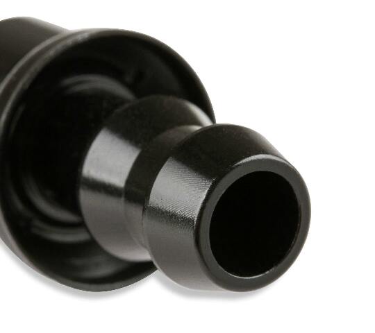 Mr. Gasket 10 AN 90 degree push on hose ends black BL aluminum 209010