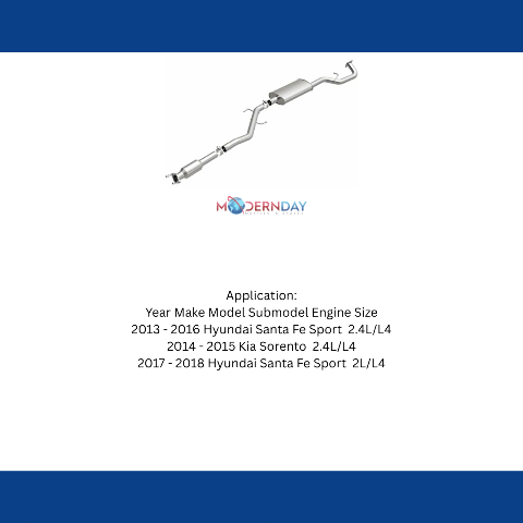 MagnaFlow direct-fit catalytic converter for 2013-2016 Hyundai Santa Fe stainless steel CARB compliant OBDII
