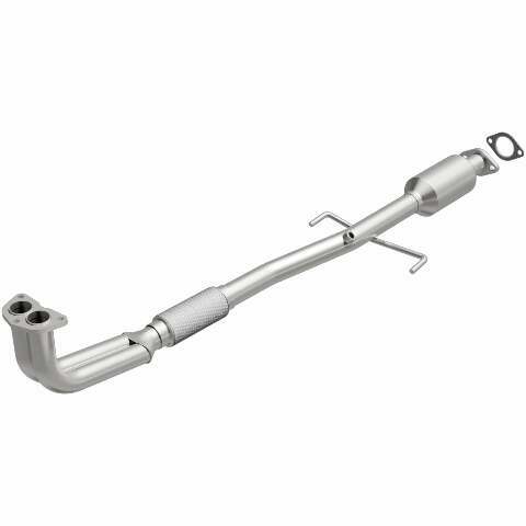 MagnaFlow direct-fit catalytic converter fits 1999-2000 Mitsubishi Galant and 2000 Mitsubishi Eclipse, this and 1999-2000 Mitsubishi Galant stainless steel CARB compliant