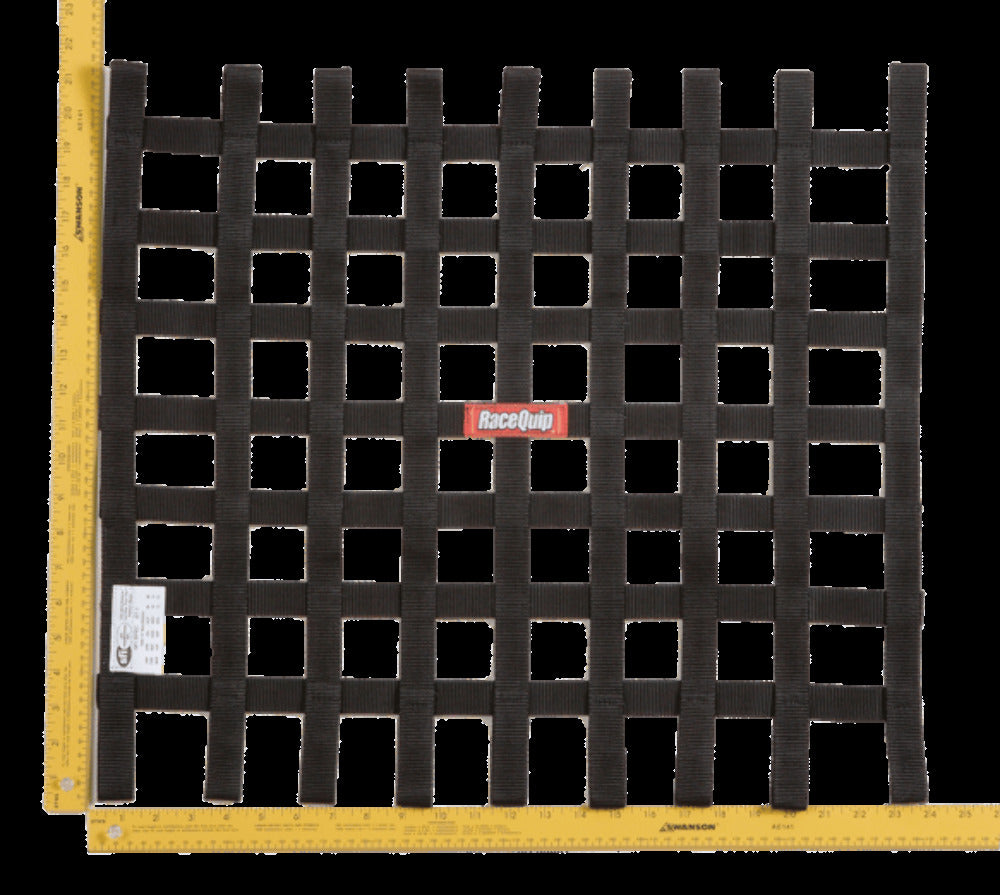 RaceQuip SFI ribbon window net 21 x 24 inch black 726007RQP