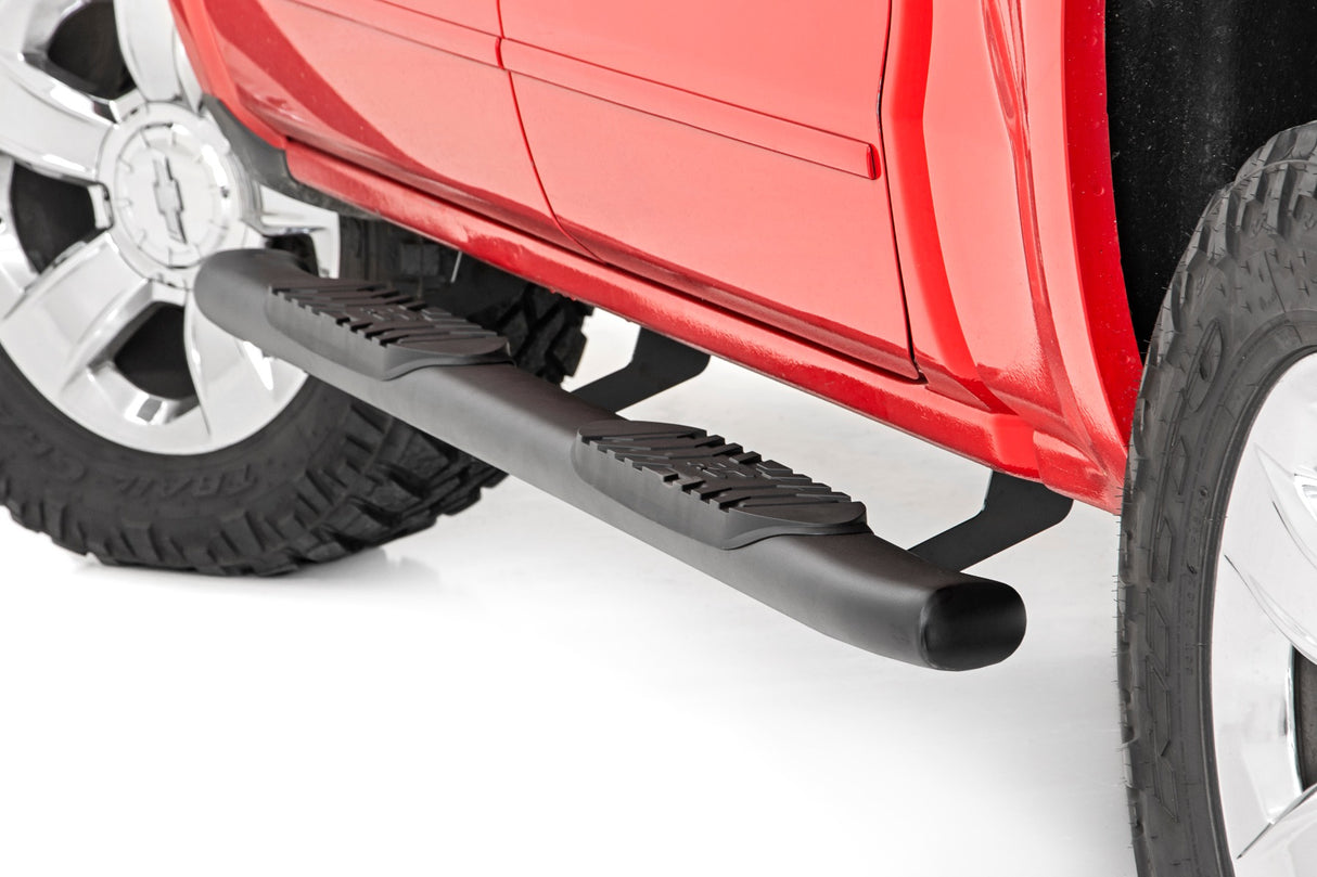 Fits Chevy/GMC 1500/2500HD (07-19 & Classic) Oval Nerf Step; Crew Cab; 21001