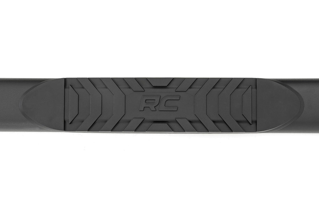 Fits Toyota Tacoma 2WD/4WD (2005-2023) Oval Nerf Step; Double Cab; Black; 21008
