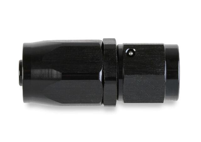 Mr. Gasket 10 AN straight swivel hose end black BL aluminum stainless steel 220110