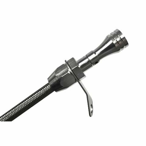 Billet Aluminum/Stainless Steel Braided Transmission Dipstick-GM billet aluminum stainless steel