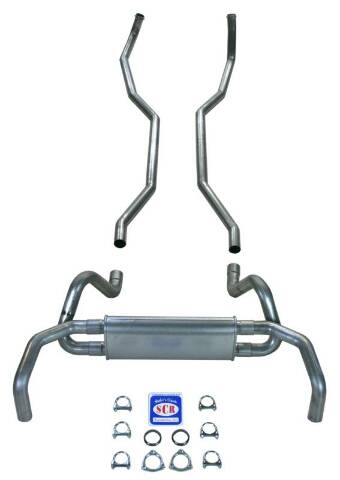 Camaro 2-1/2" Exhaust System with Big Block 2-1/2" Cast Iron Manifolds 23015 fits 1967-1969 Chevy Camaro Shafer's Classic Reproductions