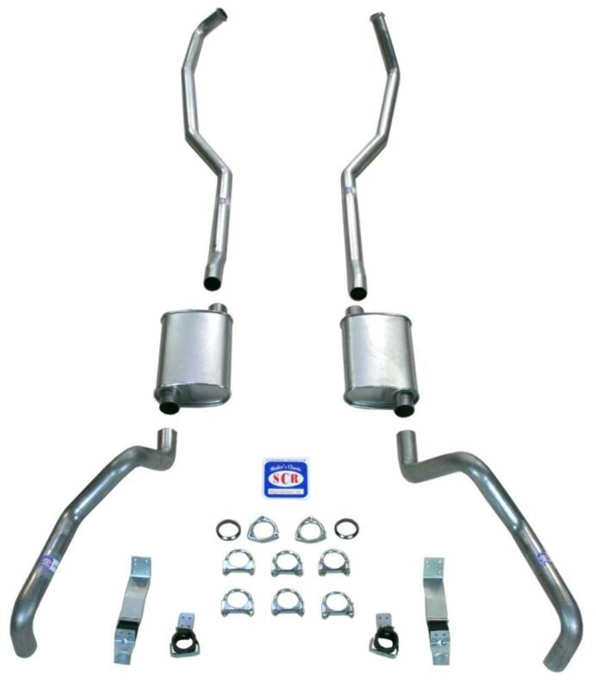 Fits 1967 - 1969 Camaro 2-1/2" Exhaust System with Big Block with Cast Iron Manifolds 23026