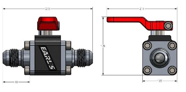 UltraPro Ball Valve -6 AN Male to Male - 230506ERL