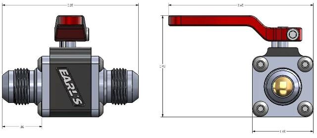 UltraPro Ball Valve -10 AN Male to Male - 230510ERL