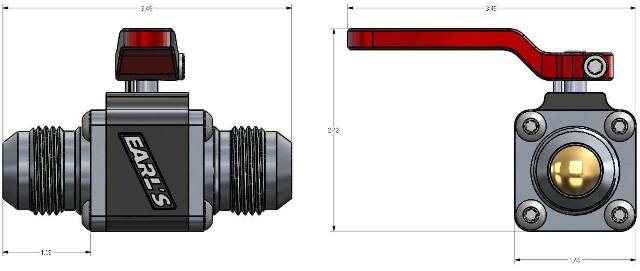 UltraPro Ball Valve -12 AN Male to Male - 230512ERL