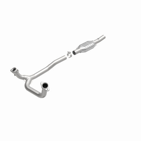 MagnaFlow direct-fit catalytic converter fits 1996 Ford E-150 Econoline, 1996 Ford E-350 Econoline Club Wagon, and more, this and 1996 Ford E-150 Econoline stainless steel Federal
