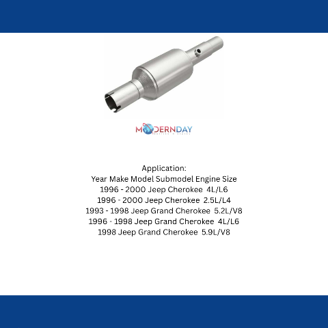MagnaFlow direct-fit catalytic converter for 1996-2000 Jeep Grand Cherokee stainless steel Federal EPA compliant OBDII