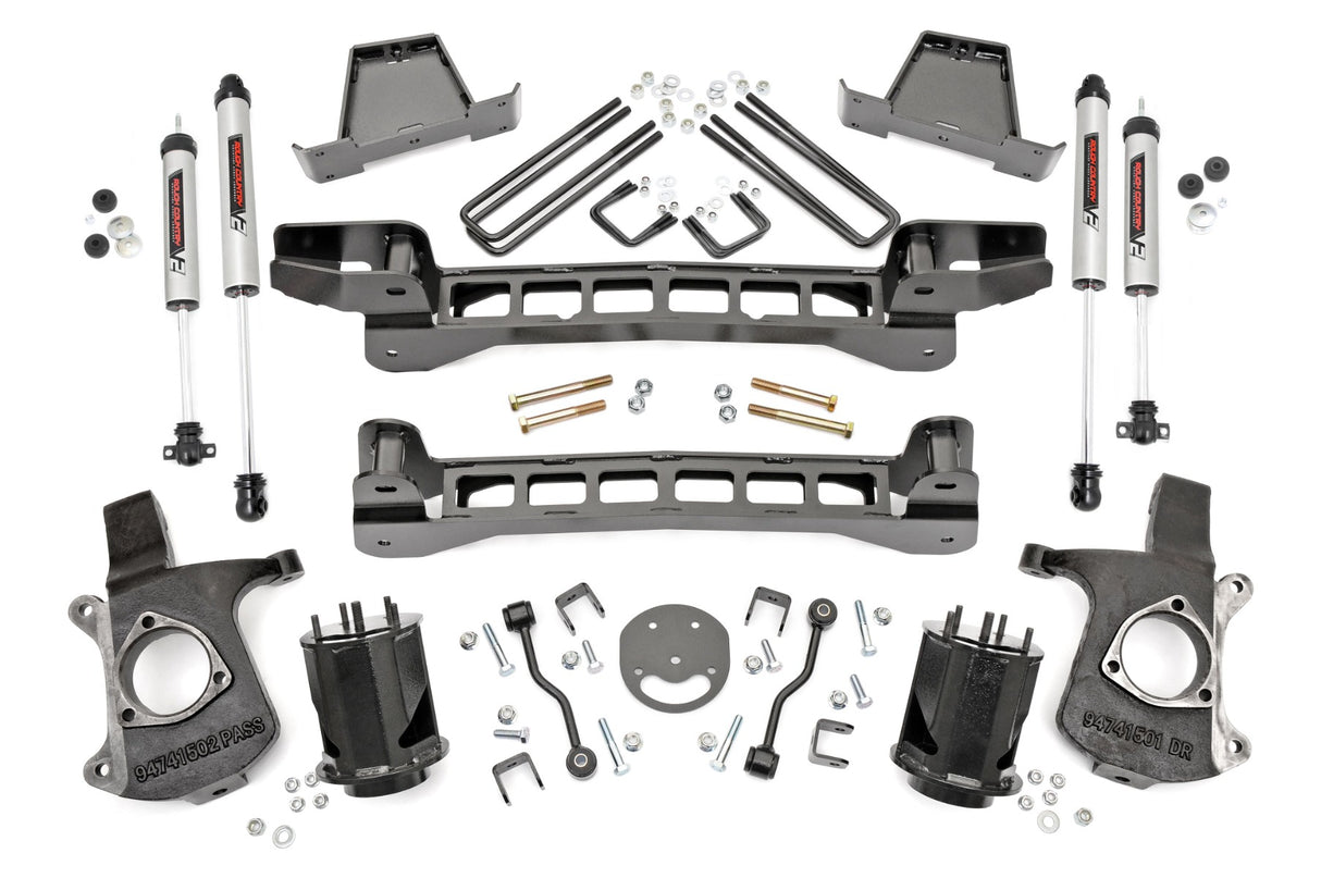 Fits Chevy/GMC 1500 2WD (99-06 & Classic) 6 Inch Lift Kit; V2 Shocks; 23470