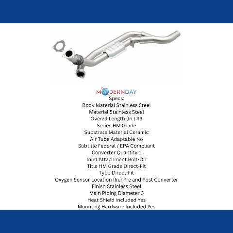 MagnaFlow direct-fit catalytic converter for 1995-1997 Chevy Camaro passenger side stainless steel Federal EPA compliant OBDII 23518