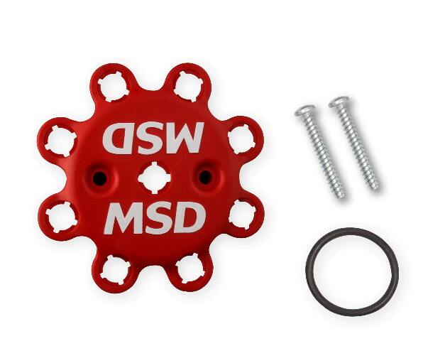 MSD ignition distributor red aluminum steel 2377MSD
