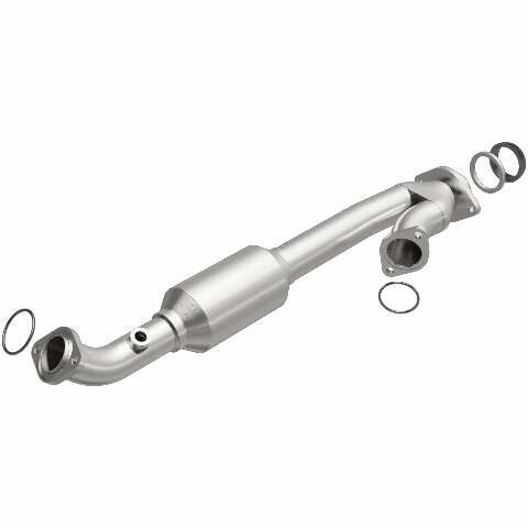 MagnaFlow direct-fit catalytic converter fits 2003-2015 Toyota 4Runner and 2007-2014 Toyota FJ Cruiser, this and 2005-2007 4-Run/FJ passenger side rr passenger side stainless steel