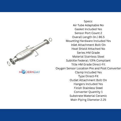 MagnaFlow direct-fit catalytic converter for 2000-2005 Toyota 1.8L stainless steel CARB compliant 24064