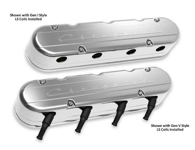 Holley performance fuel system component for Chevy polished