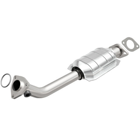MagnaFlow direct-fit catalytic converter fits 2001-2004 Pathfinder passenger side rr passenger side stainless steel Federal EPA compliant OBDII 24118