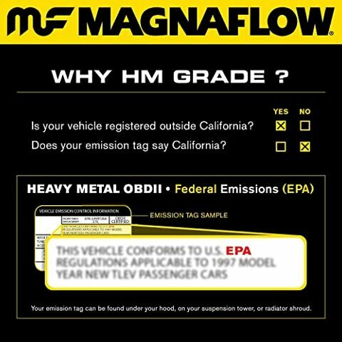 MagnaFlow direct-fit catalytic converter fits 1995-1997 Volvo 850 HM stainless steel CARB compliant OBDII