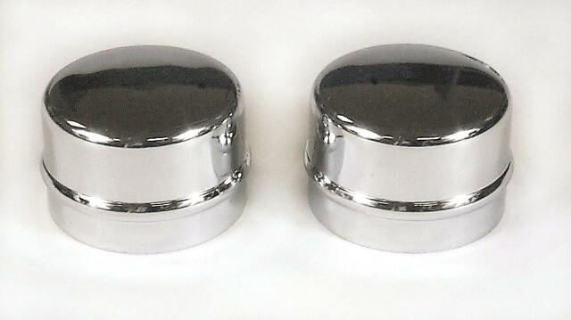Mr. Gasket chrome dust caps Ford Chevy steel 2485