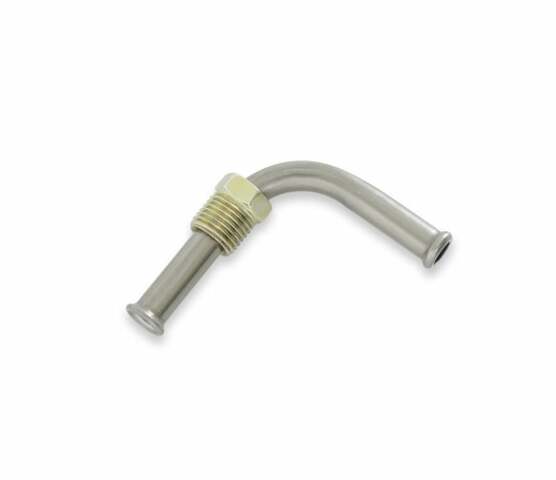 Holley Chevrolet Small Block Fuel Pump Outlet Fitting 90 deg. Hose 5/16 Thread 1/2-20 for Chevy