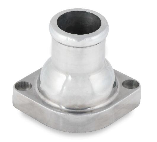 Mr. Gasket GM LS water neck straight polished finish 2671NA LS engine Chevy black aluminum 2493