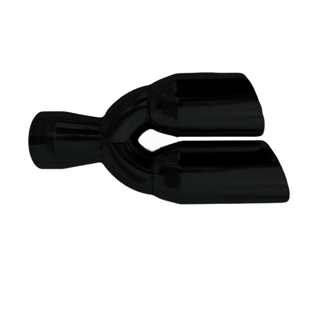 t 3" IDX3.5"X13.5" -Dual Double Wall Slant Cut S/S Black Exhaust Tip 1637BK Mach Speed