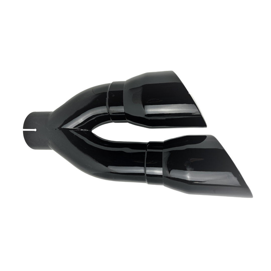 t 3" IDX4"X16" -Dual Double Wall Slant Cut S/S Gloss Black Exhaust Tip 1690BK Mach Speed
