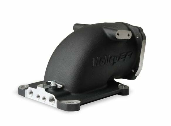Holley EFI EFI Throttle Body Intake Elbow-Black Finish - 300-240BK
