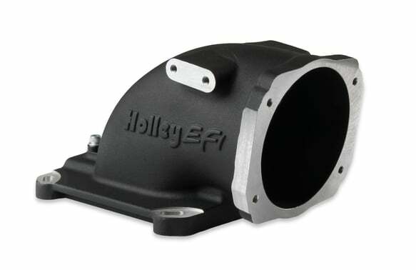 Holley EFI EFI Throttle Body Intake Elbow-Black Finish - 300-240BK