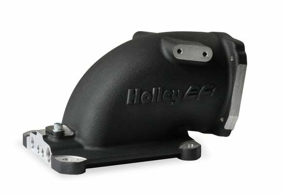 Holley EFI EFI Throttle Body Intake Elbow-Black Finish - 300-240BK