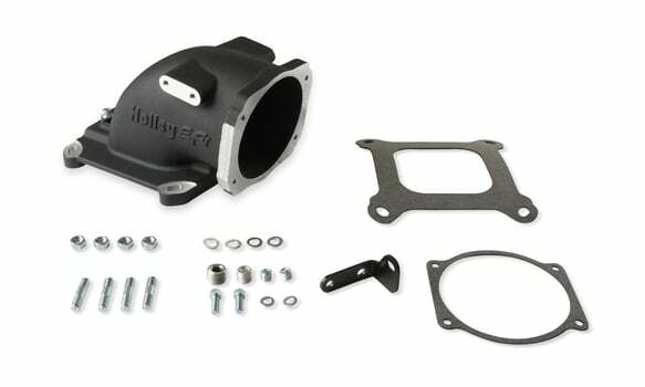 Holley EFI EFI Throttle Body Intake Elbow-Black Finish - 300-240BK