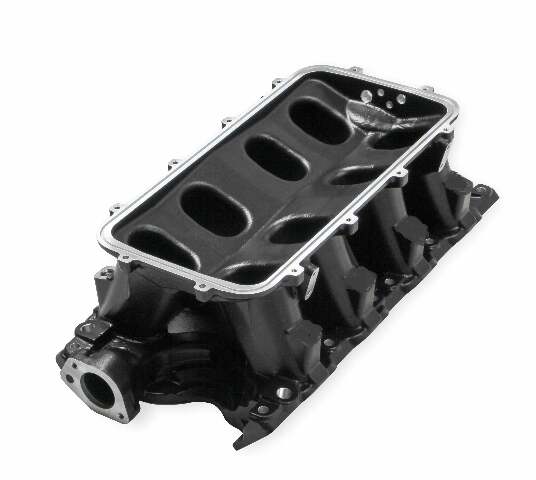 Holley Black 351W Ford Hi-Ram Carbureted Manifold Base - 300-243BK